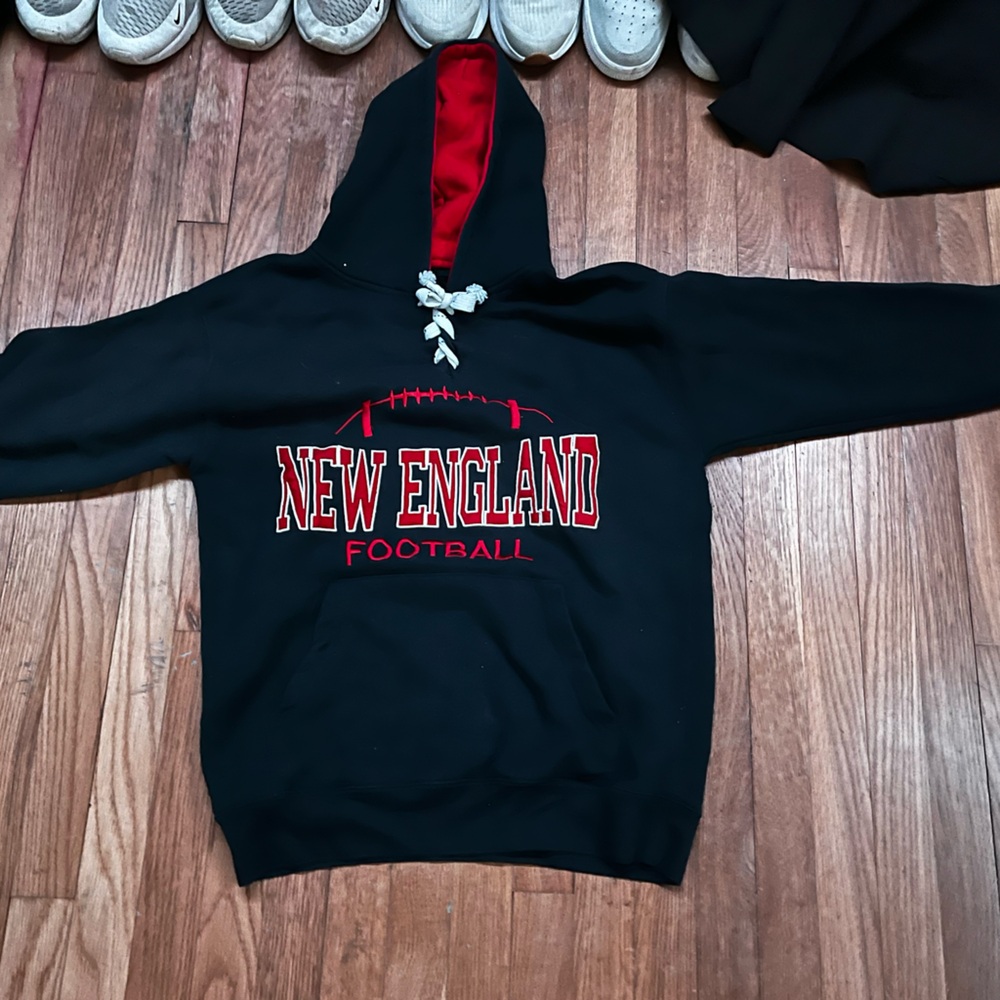 New England Football Black Hoodie